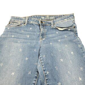 Gap Womens Star Print Light Blue Denim Legging Skimmer Jeans Size 12 JJ3914